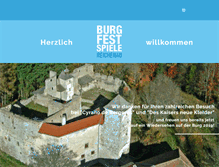 Tablet Screenshot of burgfestspiele.at